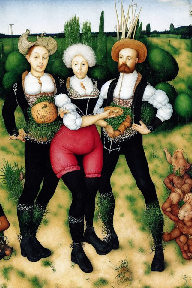 Renaissance figures in field with cherubic figures at bottom