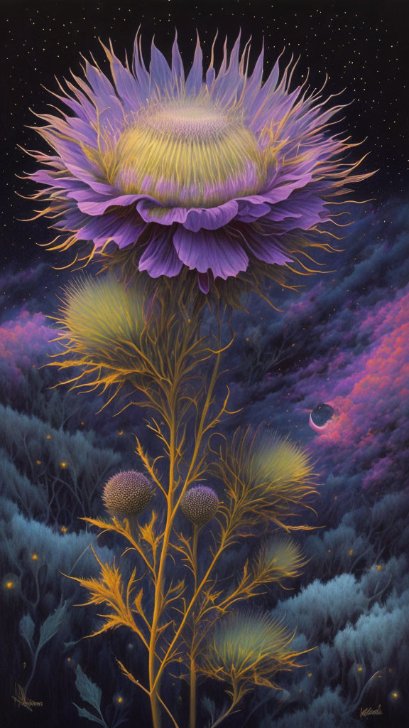Thistles in the night