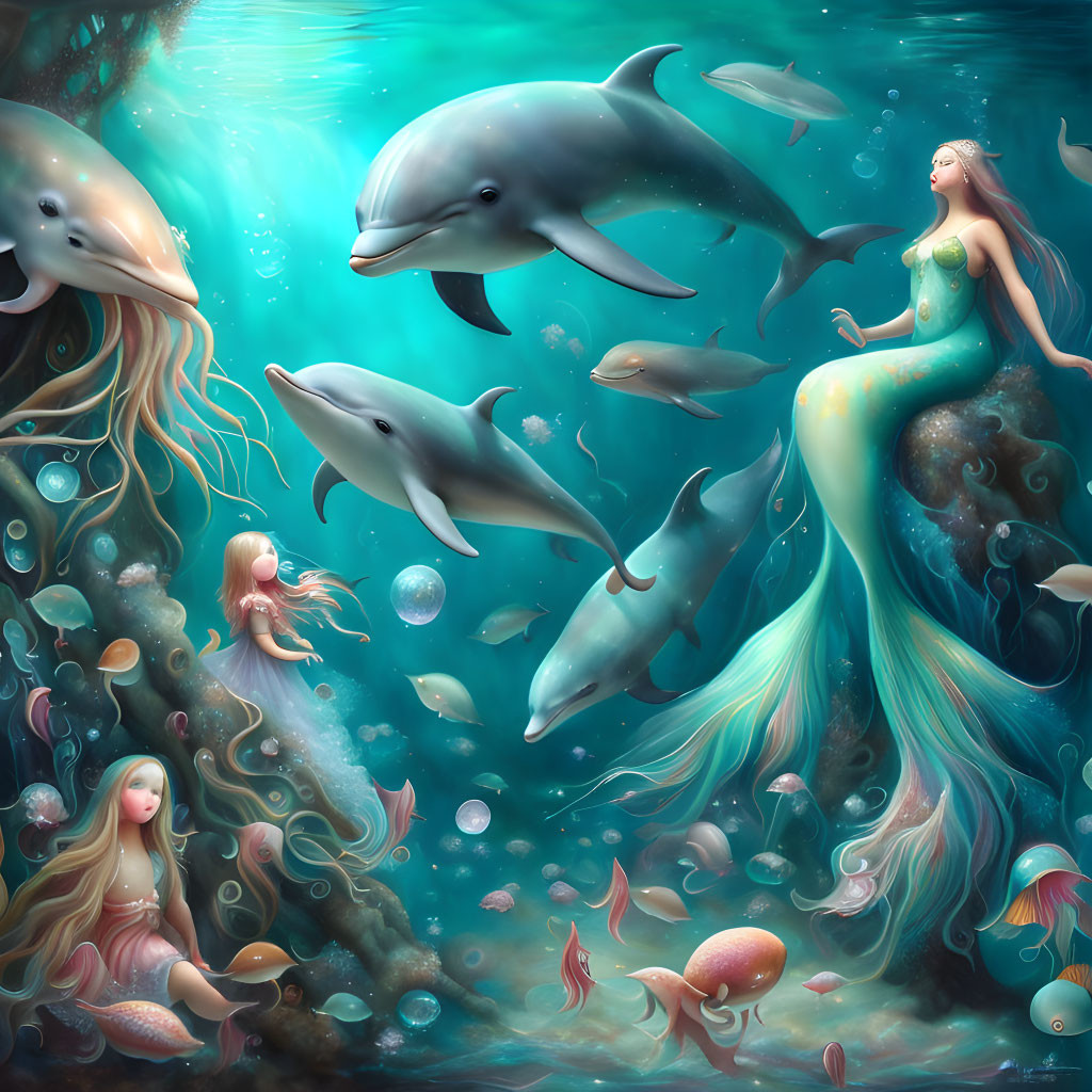 Mermaids, Dolphins and Squids