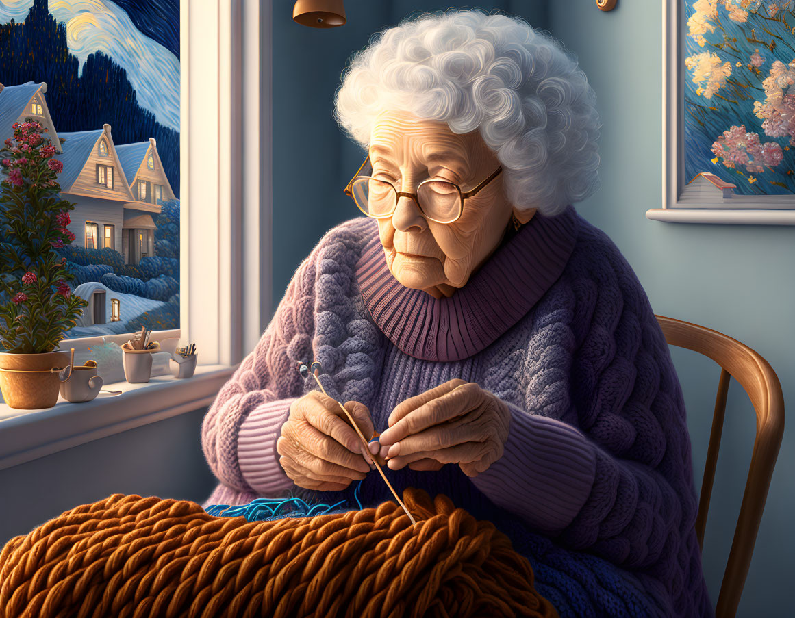 Grandma (knitting sweater)