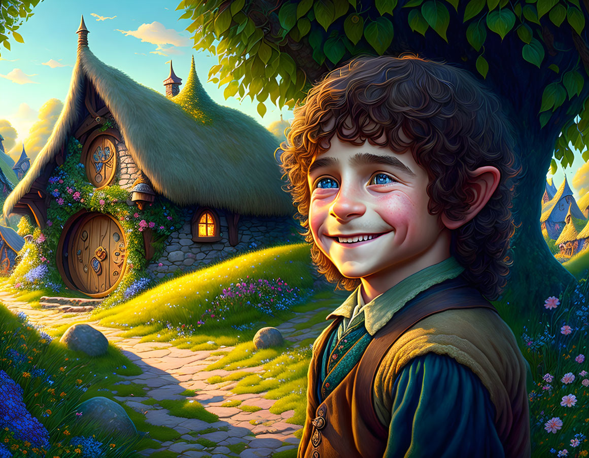 Smile of hobbit child