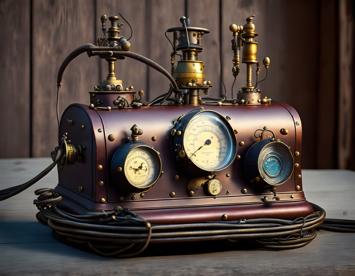 Steampunk electric measuring instrument