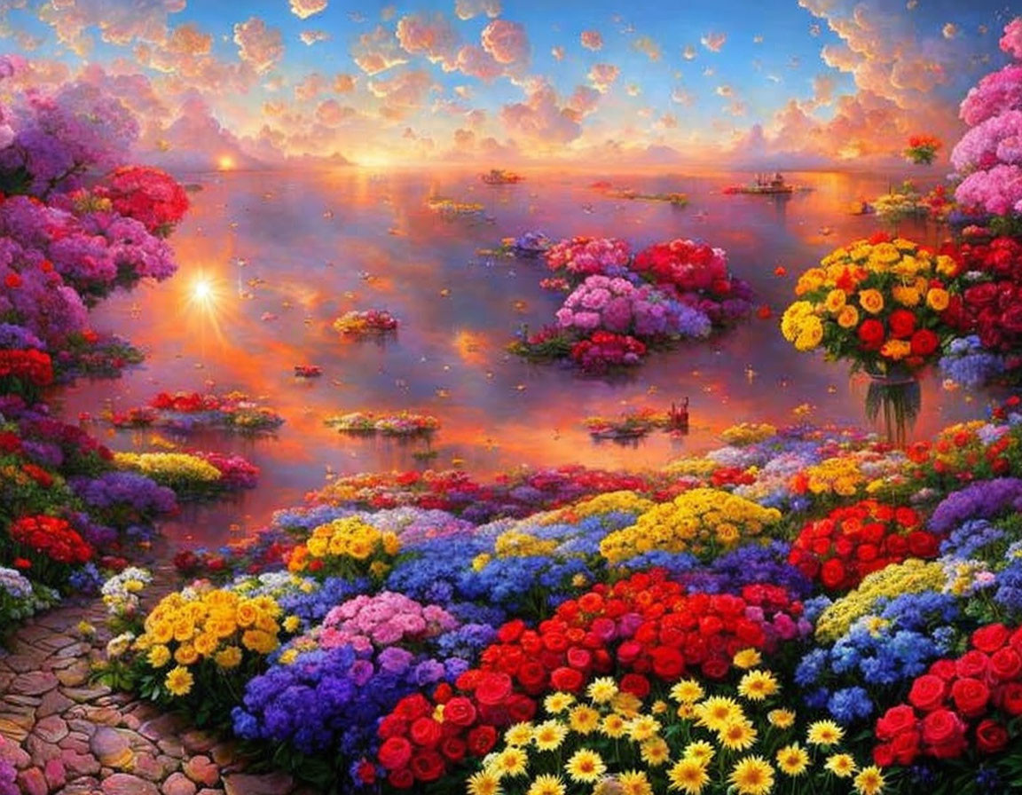 Explosion of flowers 