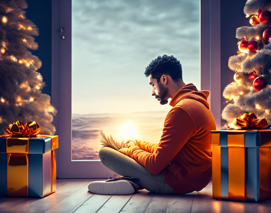 man grows bored with gift 