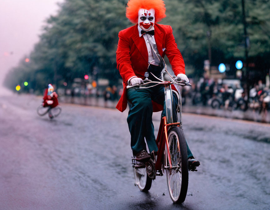 Clown Bike Race (one clown crashes haha)