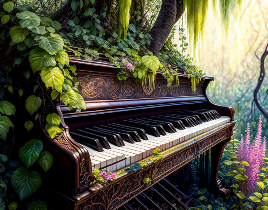 An old abandoned piano.