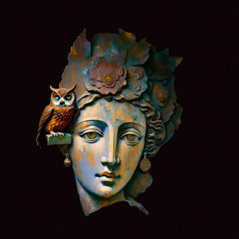 Antique greek sculpture-Atena.