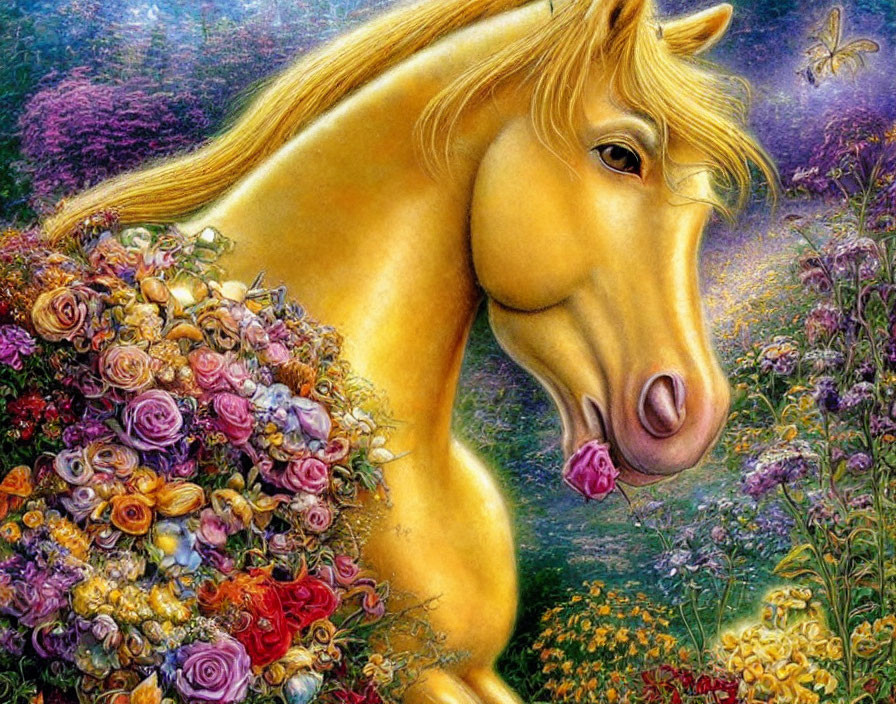 Golden horse.