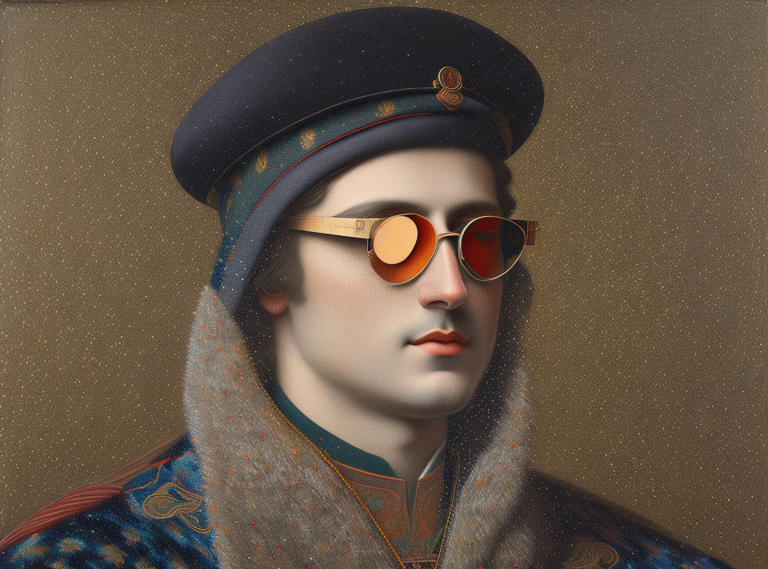 Young Da Vinci with sunglasses