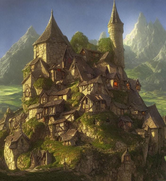Medieval fantasy hamlet