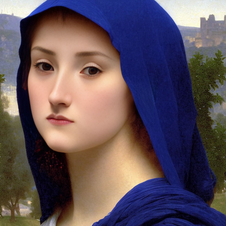 blue veil renaissance woman