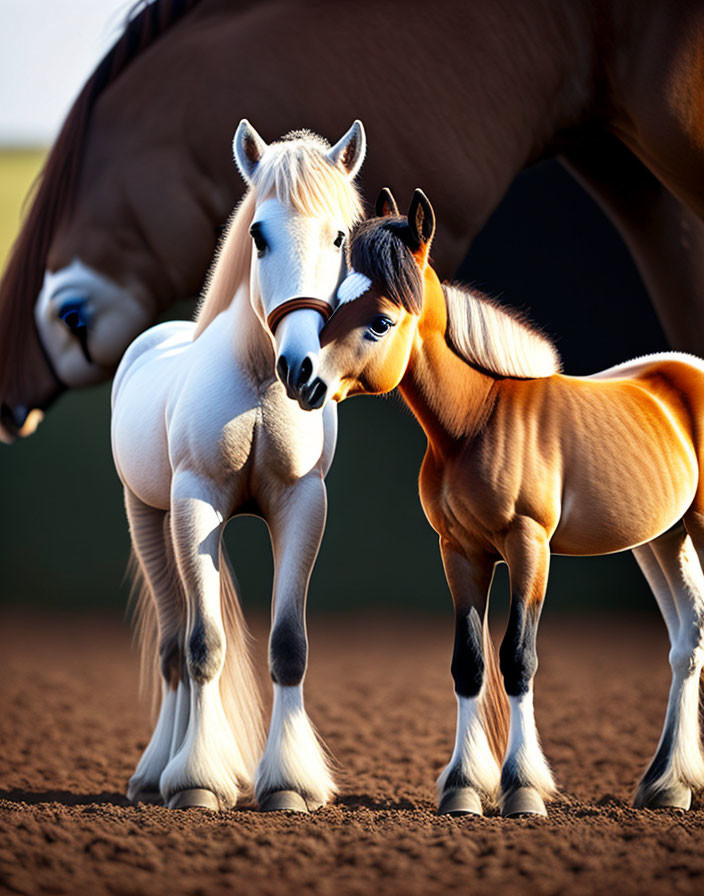 Mother and baby horse