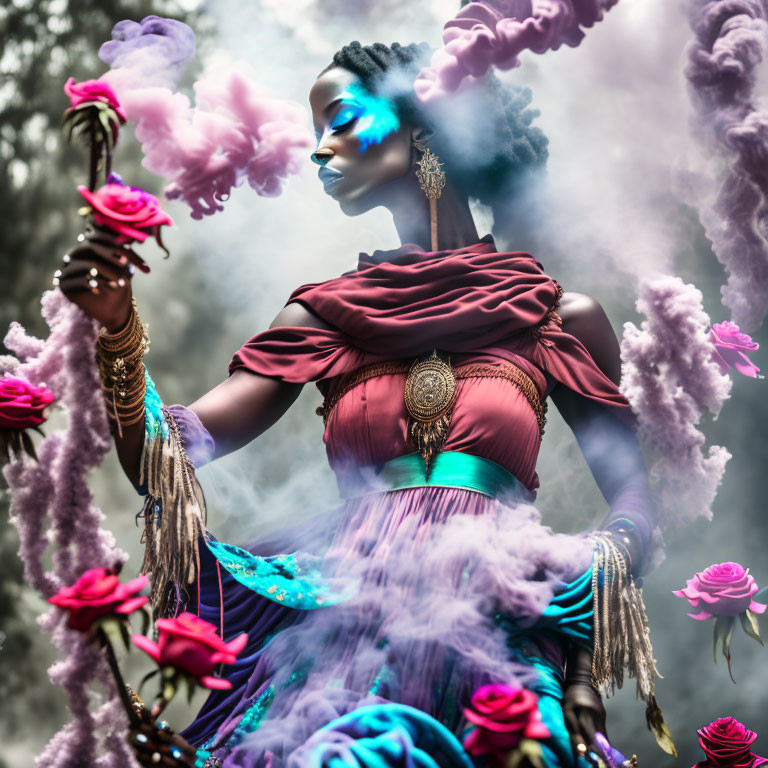 Voodoo priestess. Fantasy