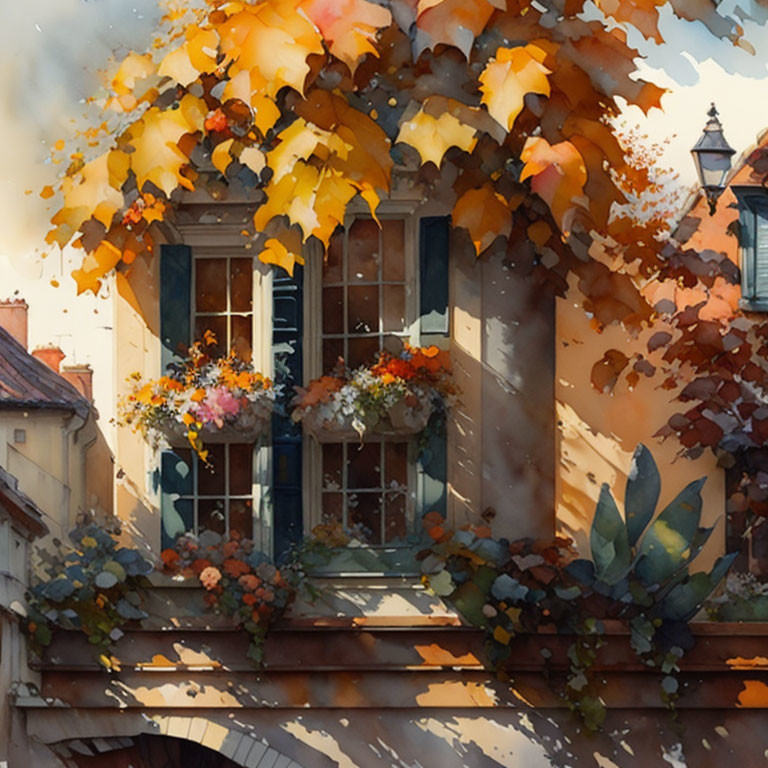 "Autumn Balcony"
