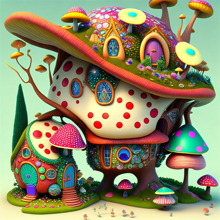 Mushroom fairy house