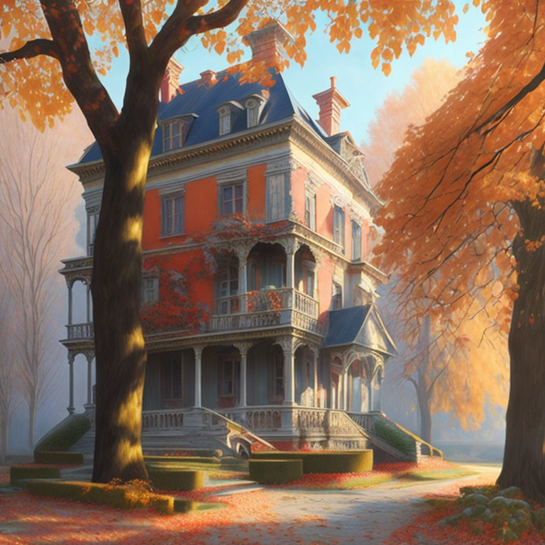 Old house in autumn