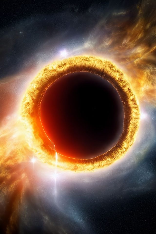 Black hole with bright accretion disk in star-filled cosmos
