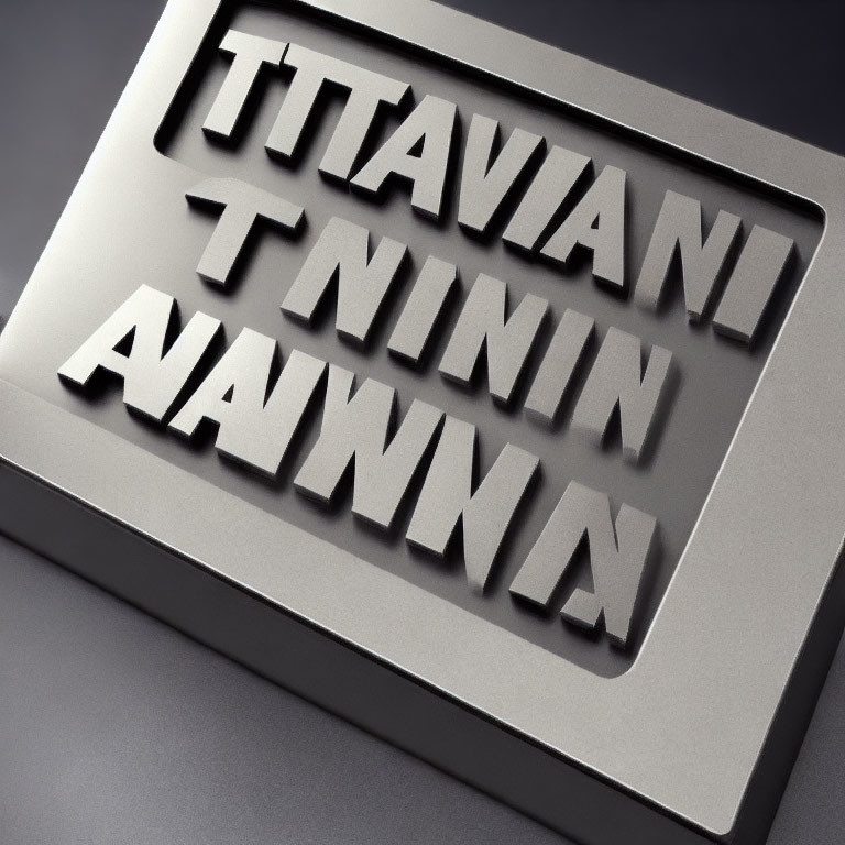 3D Optical Illusion: "OCTAVIANI" Word Art with Shifting Perspectives