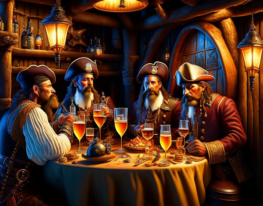 Pirates in a tavern