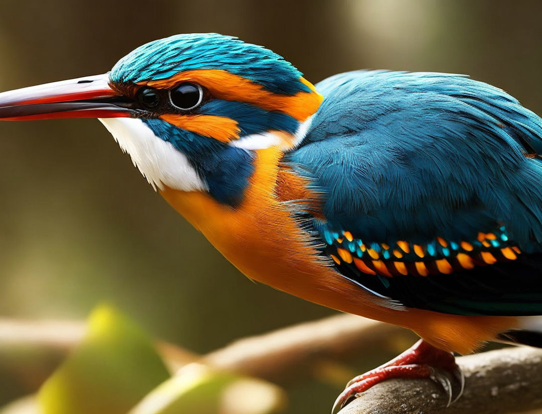 Colorful, Kingfisher in a Forest