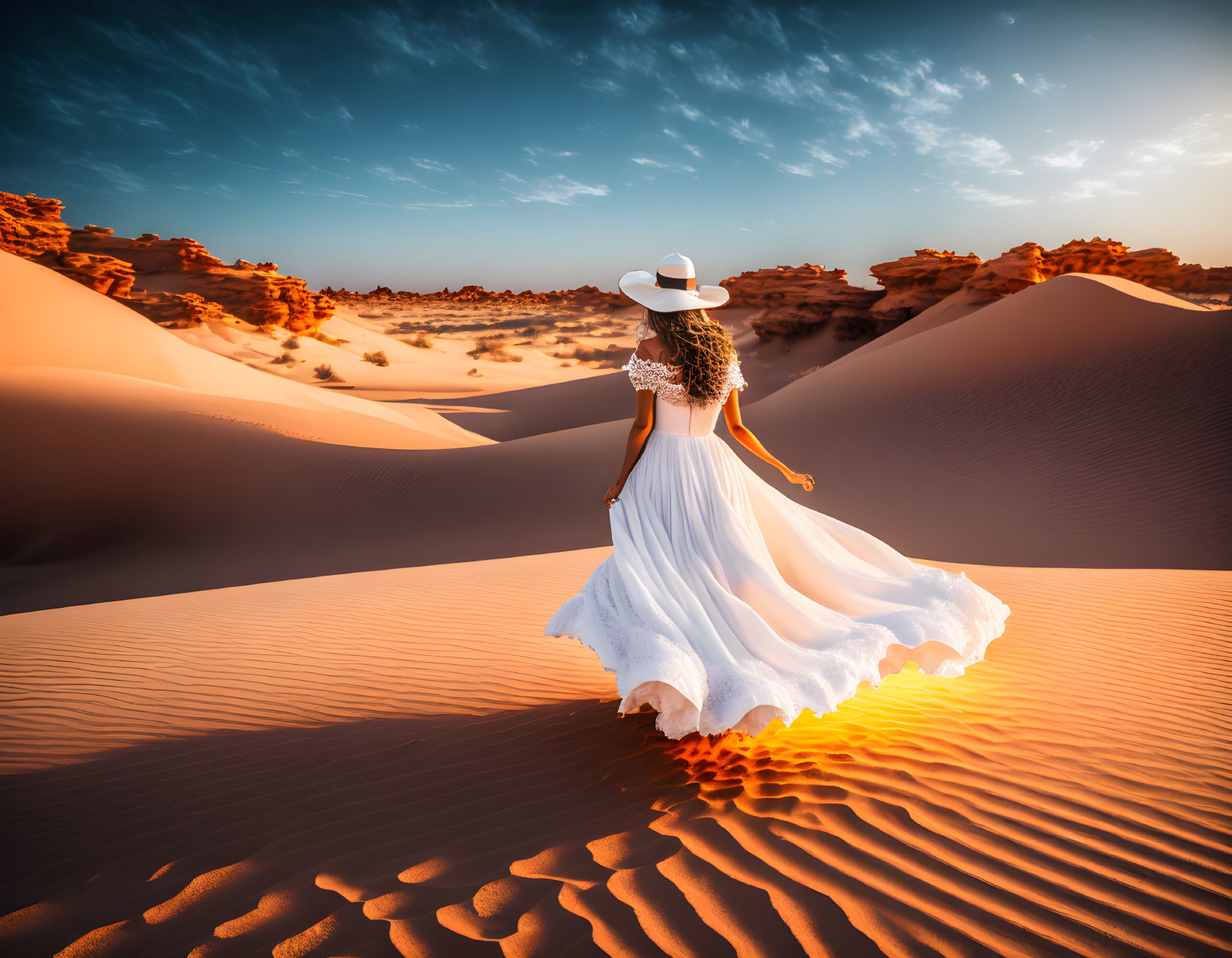 Girl in a desert