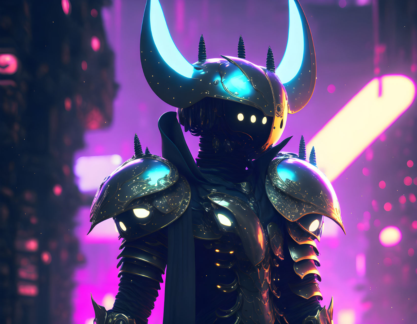 Hollow Knight in Cyberpunk style