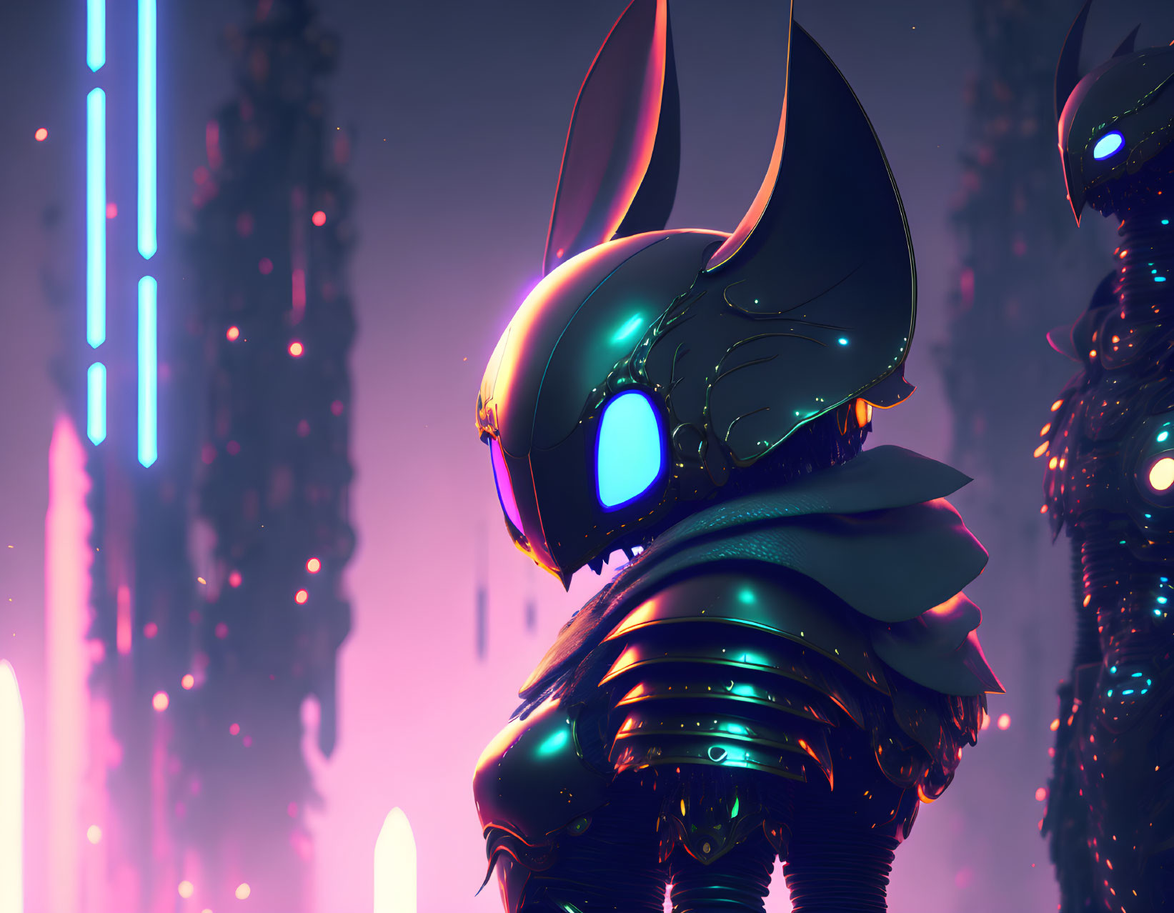 Hollow Knight in Cyberpunk style
