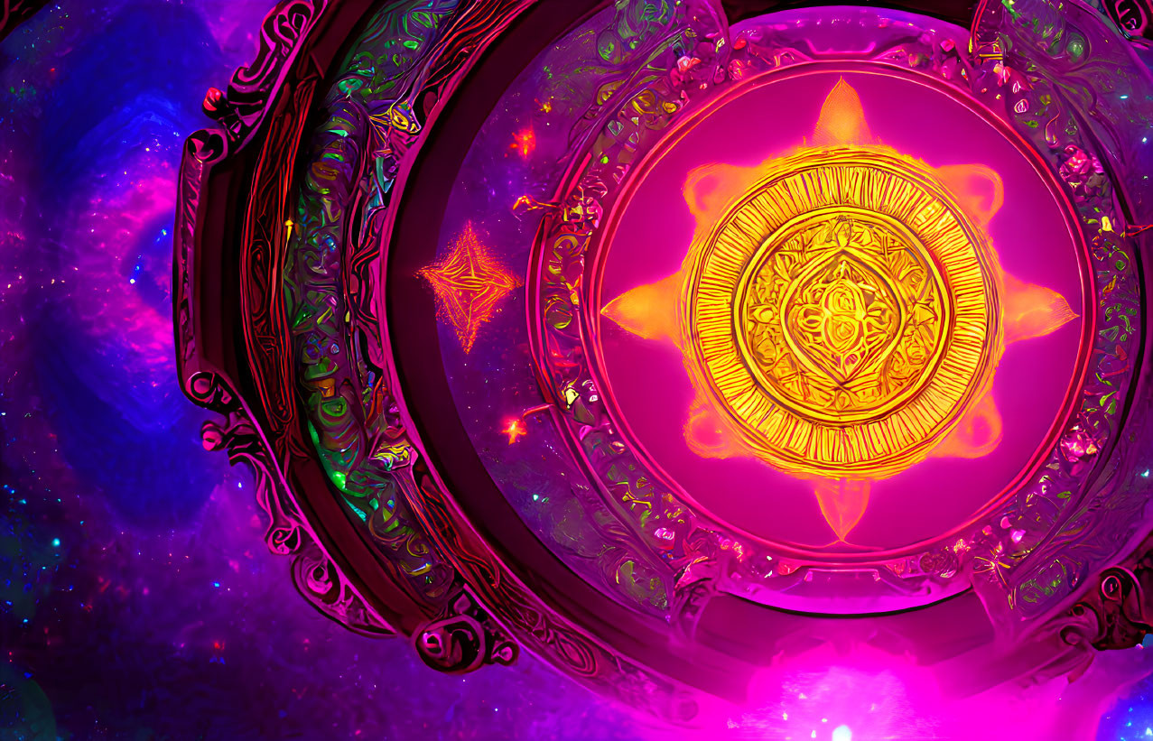 Golden Mandala Patterns on Circular Structure in Cosmic Scene