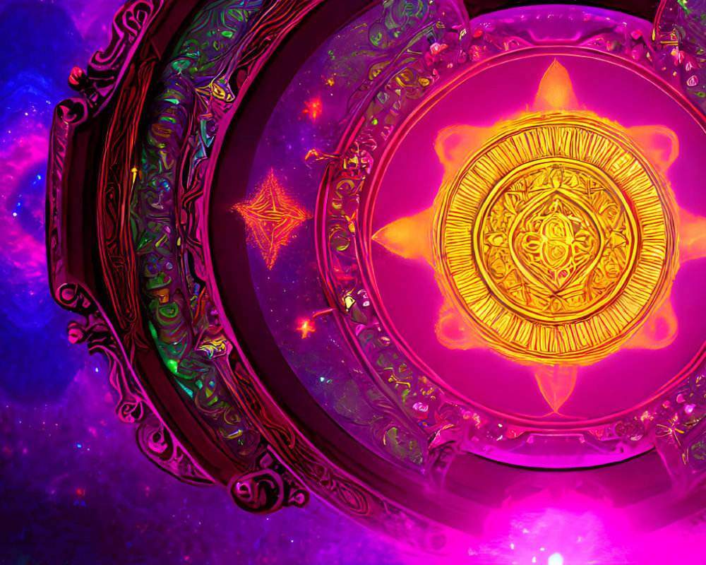Golden Mandala Patterns on Circular Structure in Cosmic Scene
