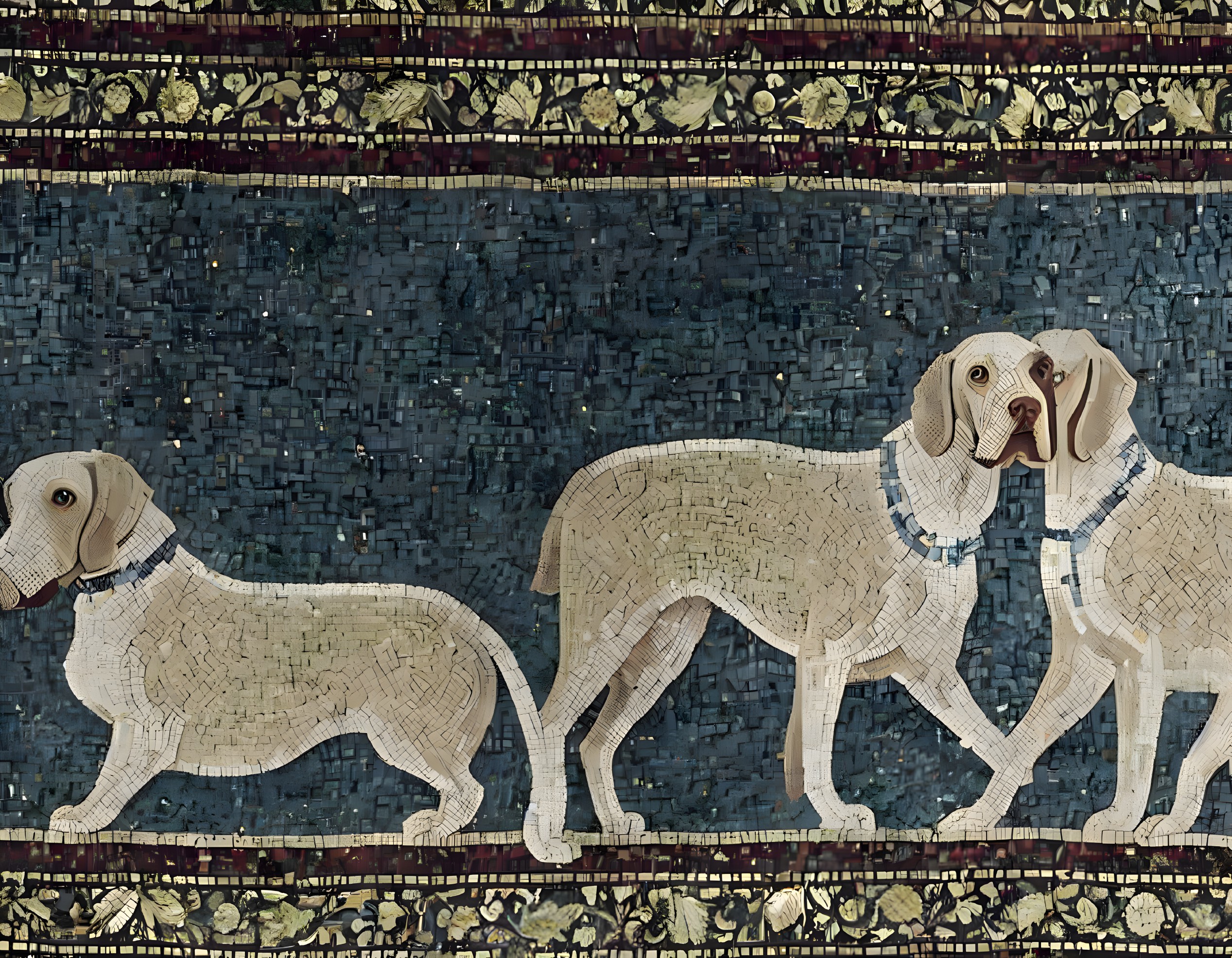Roman mosaic Weimaraners