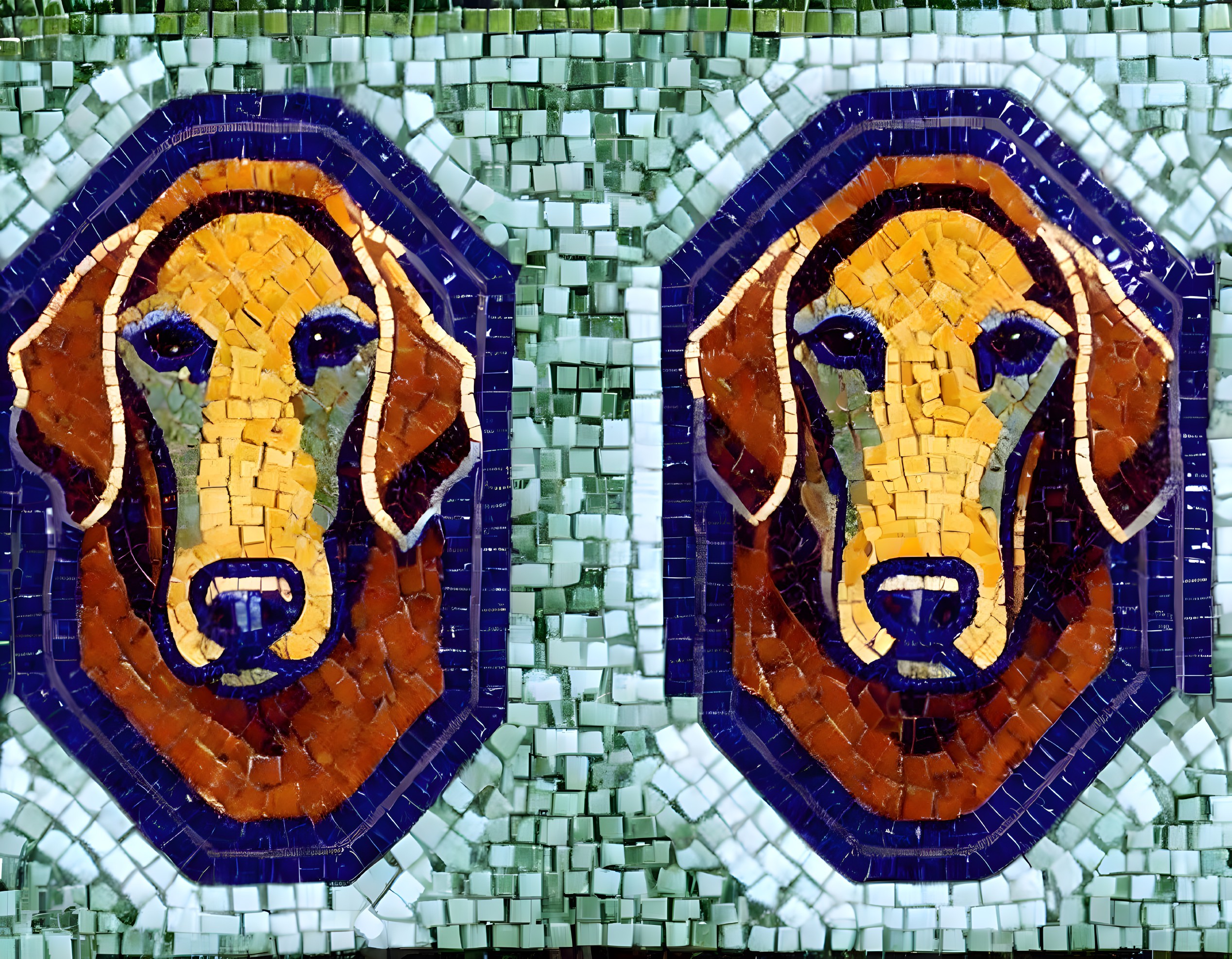 Roman mosaic Weimaraners