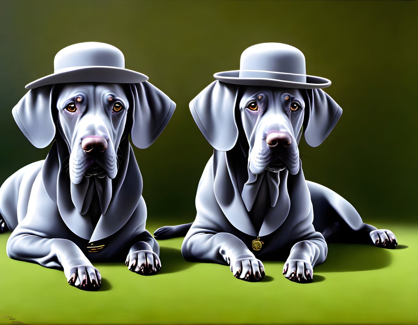 Magritte's Weimaraners