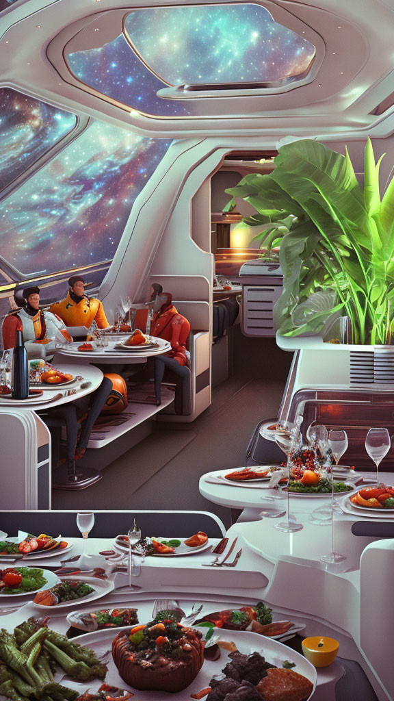 2247 deep space dinner. In a starship.