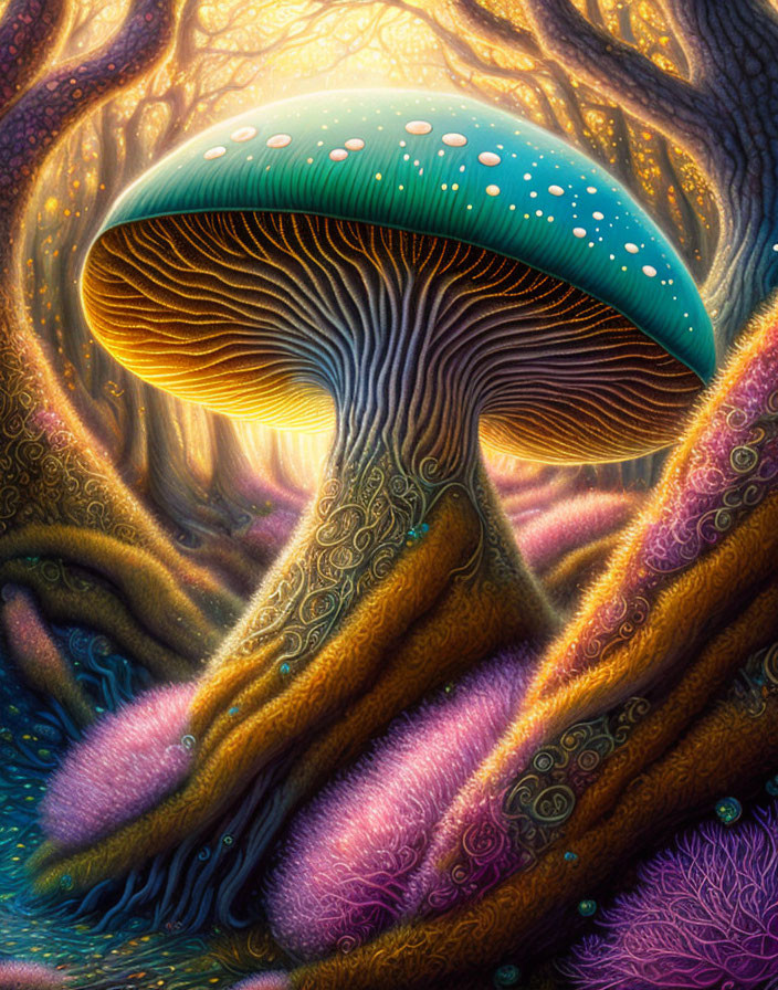 Fantasy mushroom forest 