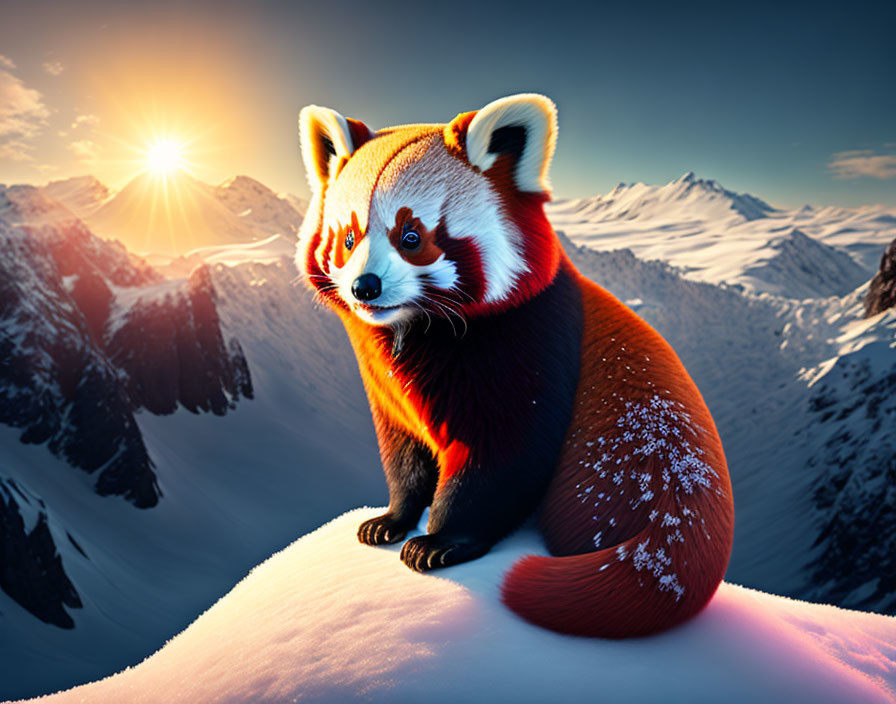 Red Panda on moutain