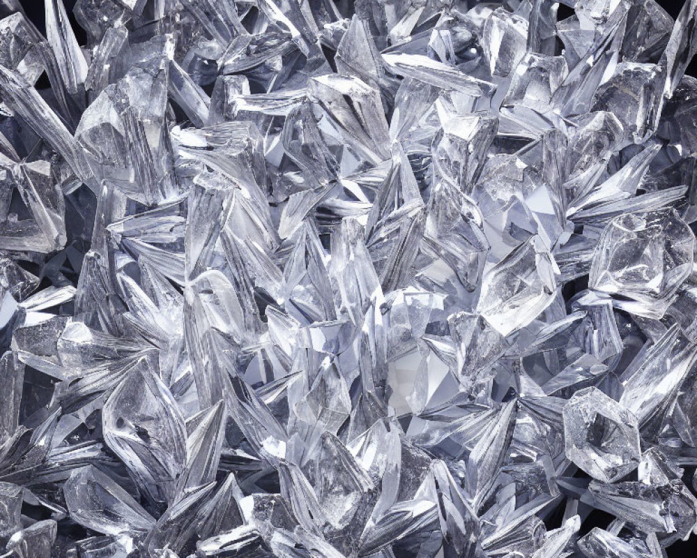 Interlocking Translucent Crystals with Sharp Edges and Pointed Tips