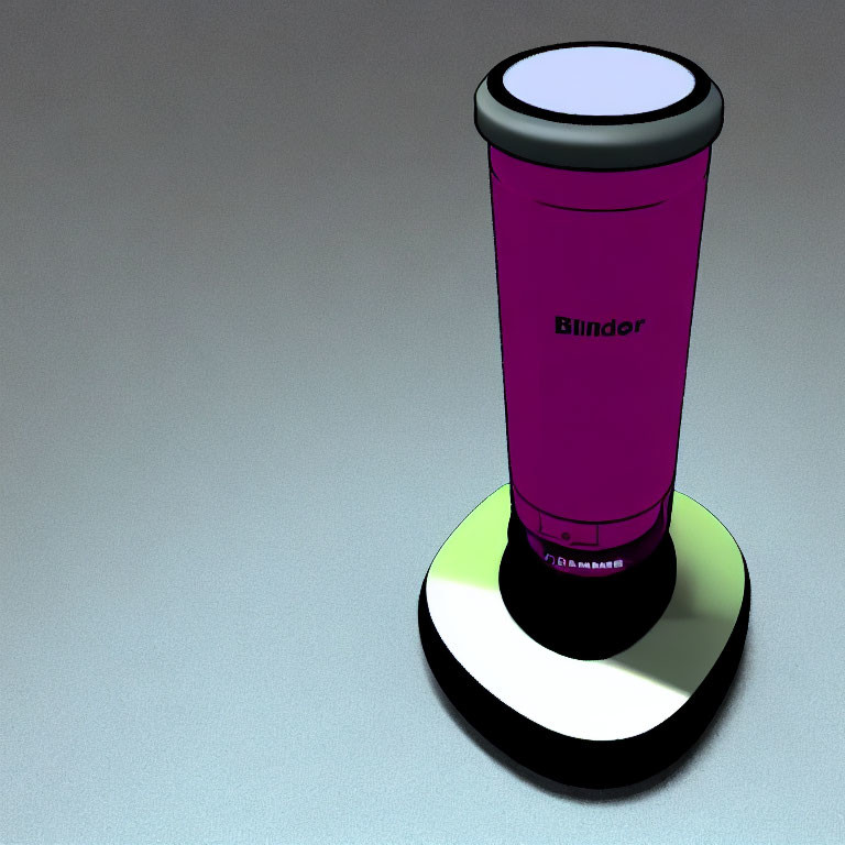 Purple Blindor flashlight casting shadow on white surface