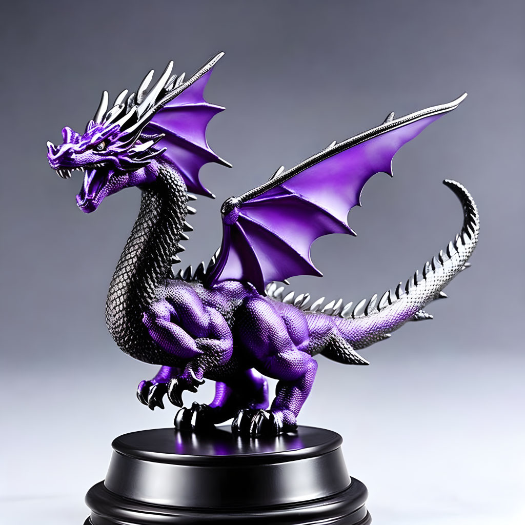 Purple Dragon Sculpture 3