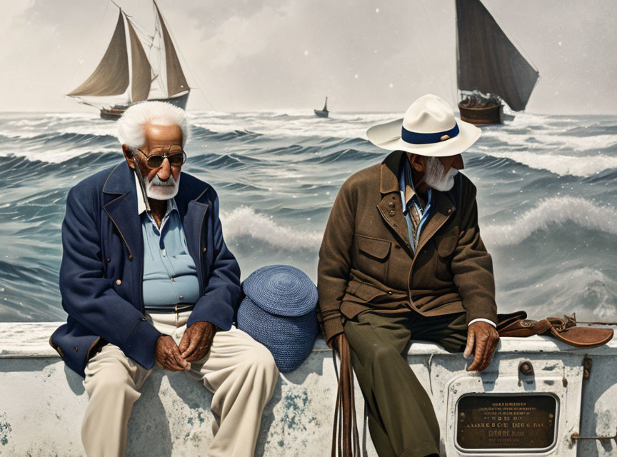 Two old men and the sea