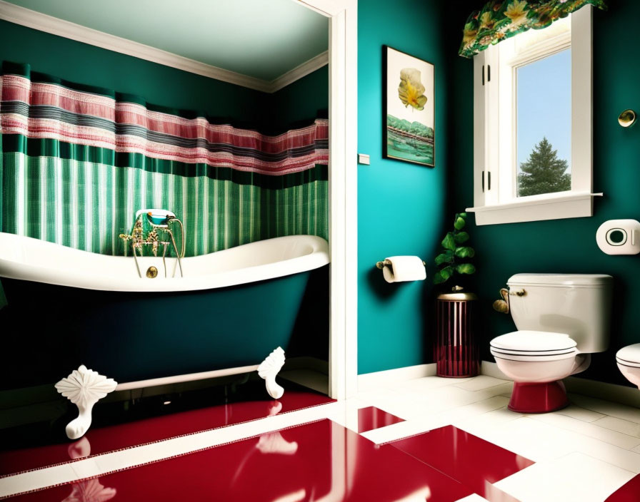 The bathroom of a 1950s American middle-class home