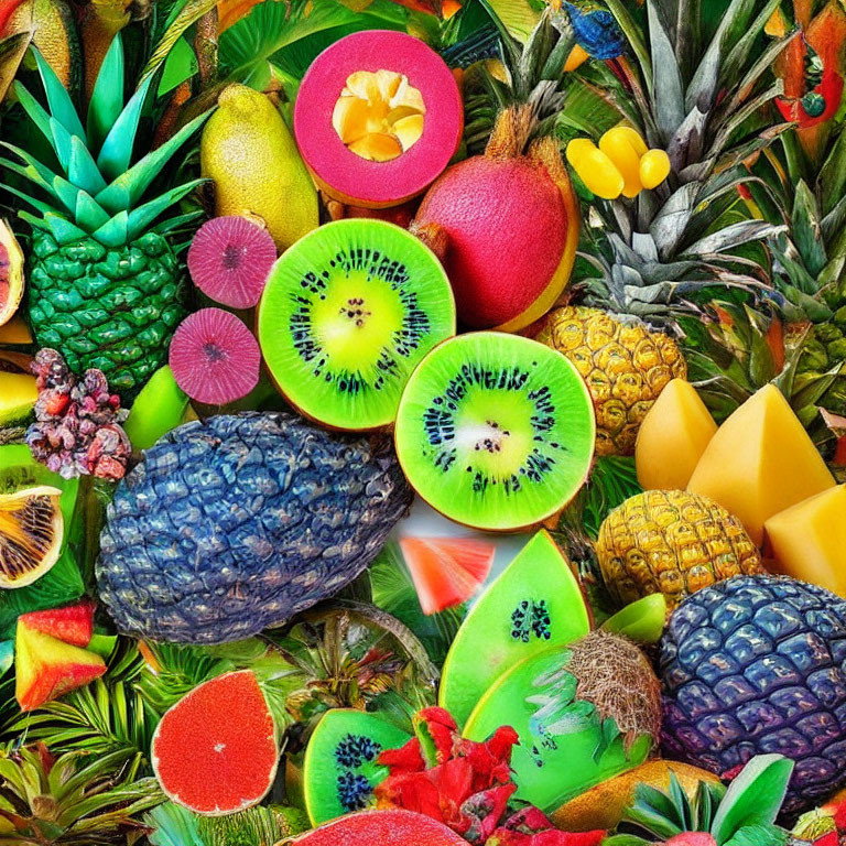 Juicy tropical fruits