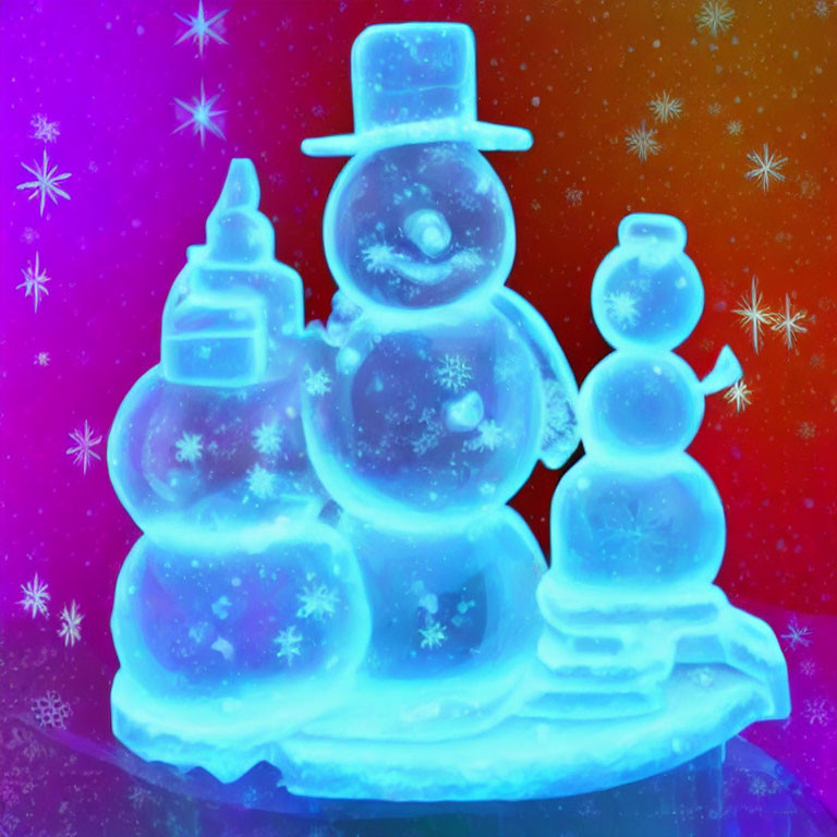 Christmassy Ice Sculptures 