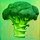 Artistic Fusion: Broccoli and Tree with Hanging Strawberries
