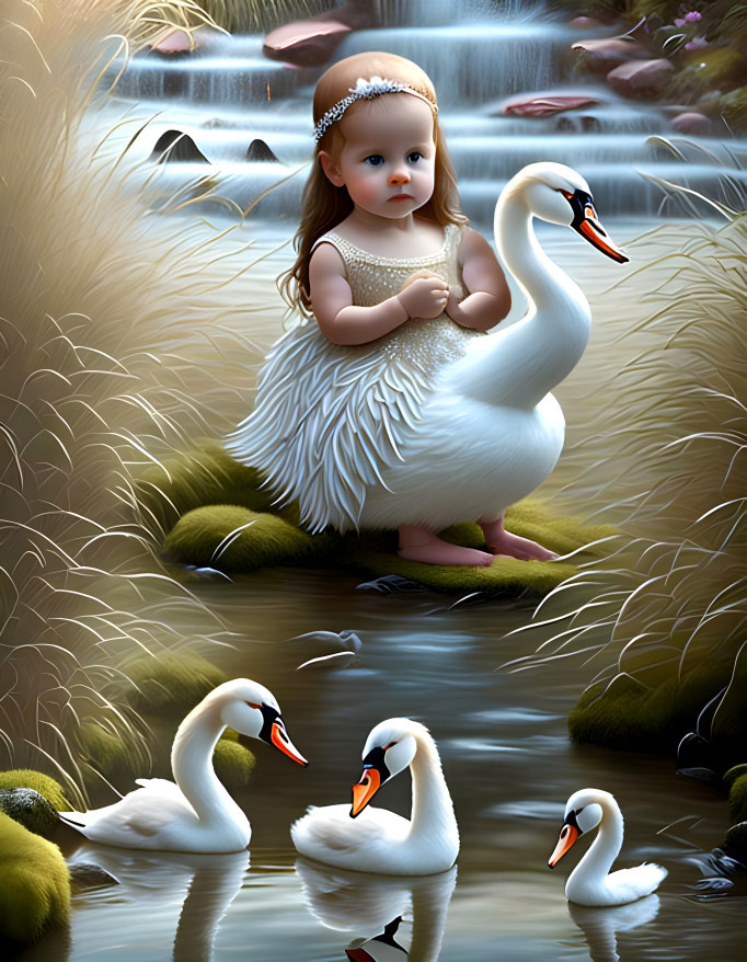 Swan girl