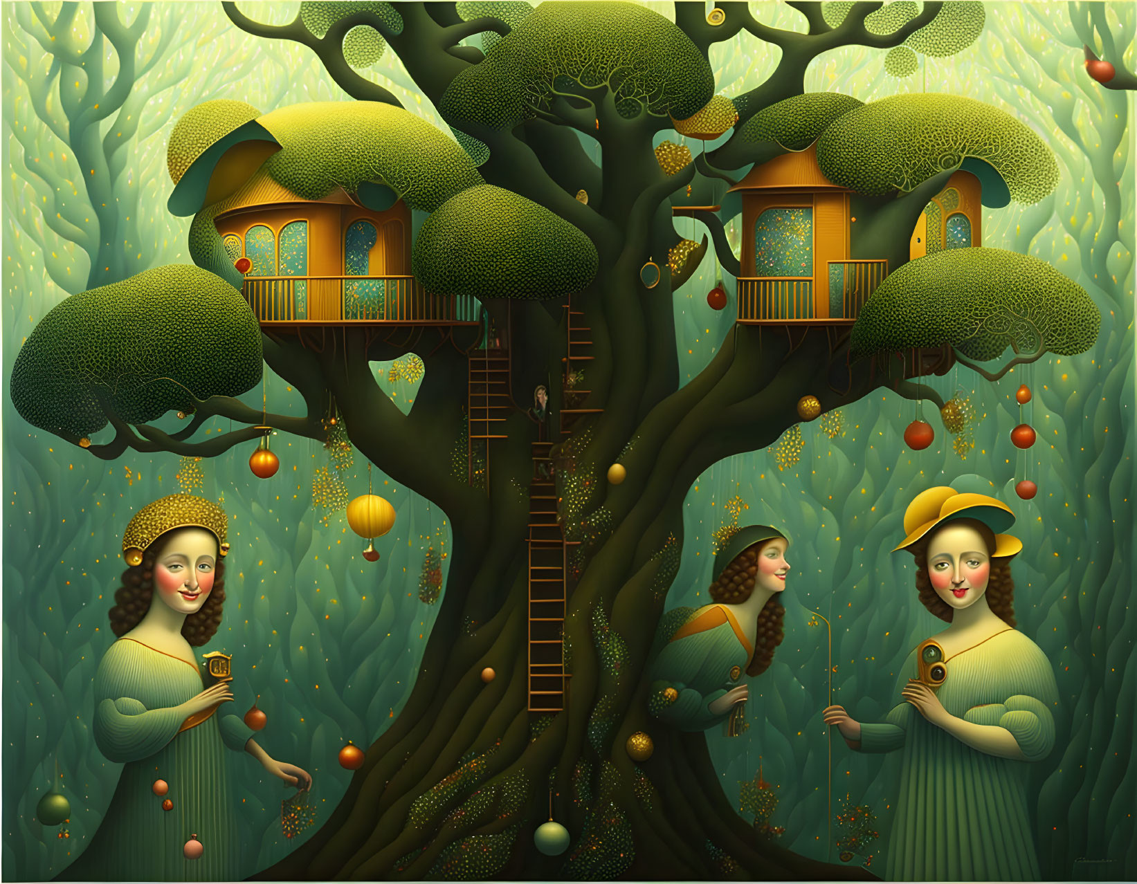 Anya Ackerman and her sisters and their tree house