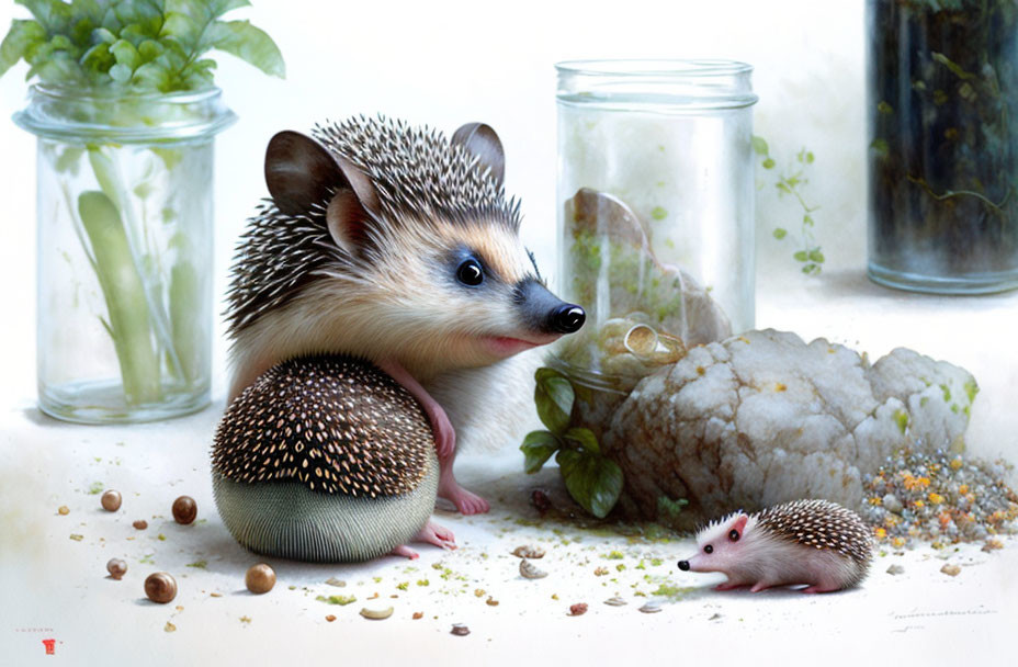 Adorable little hedgehogs