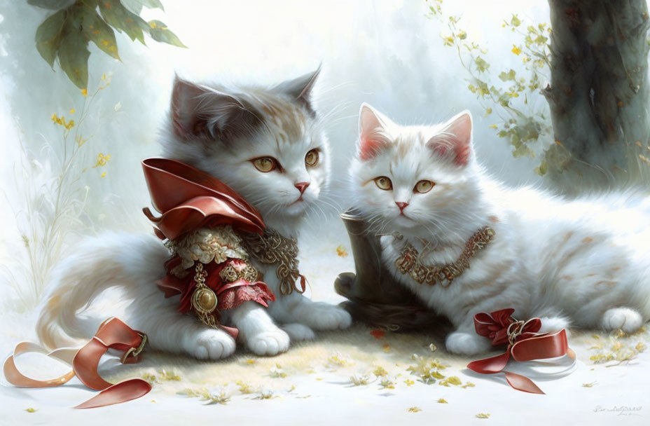 Small white cats