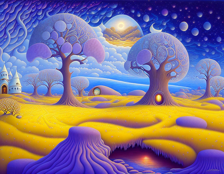 Violet trees