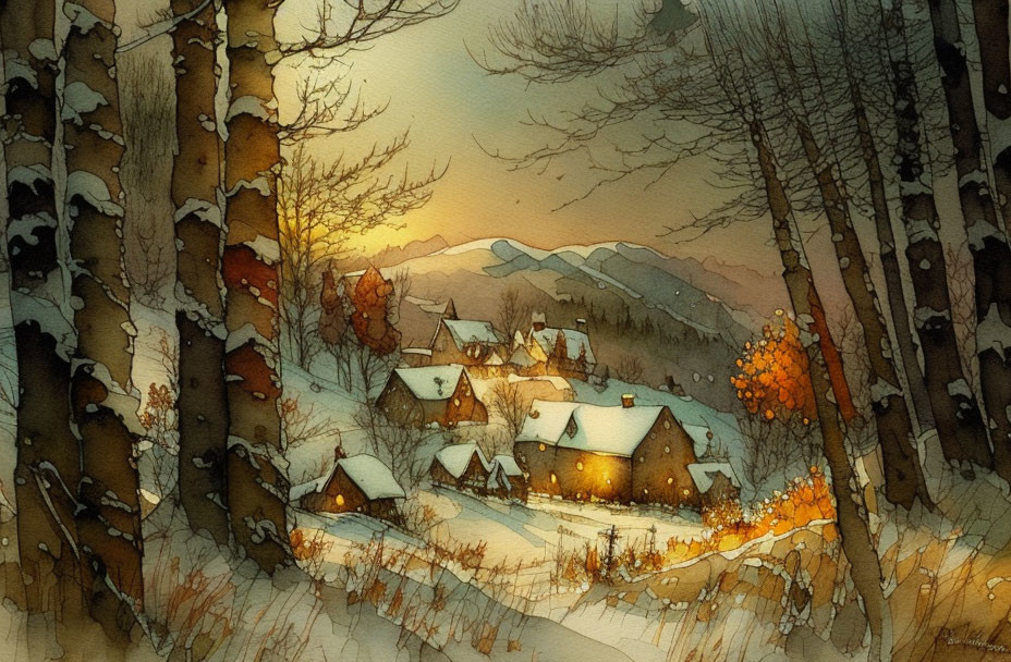 Village in the mountains