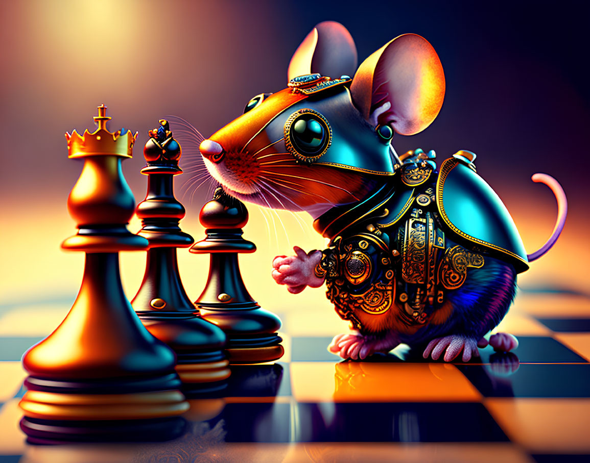Steampunk Mouse Chess 